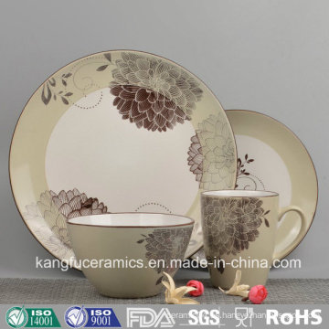 Vajilla de cerámica de diseño de impresión de seda (Set)